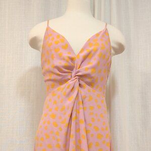 NWOT Pastel Dress Pink & Orange Dress Knot Sleeveless